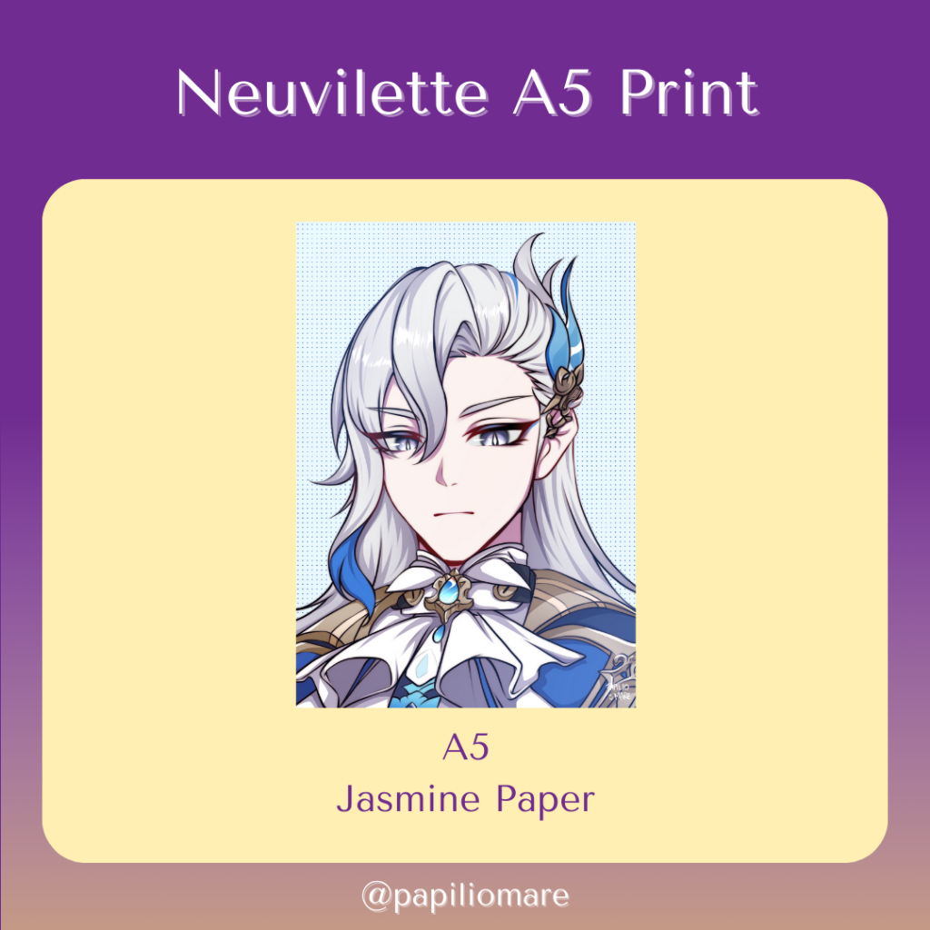 Genshin Impact Neuvilette A5 Print