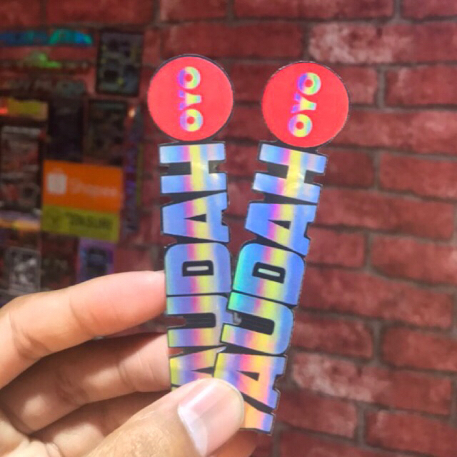 Stiker Motor Yaudah Oyo Hologram Cutting Lasser
