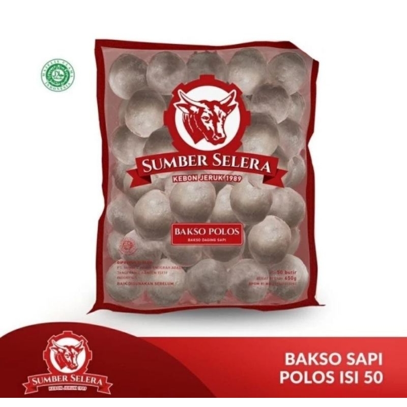 

BAKSO DAGING SAPI POLOS SUMBER SELERA 650GR BASO BEEF