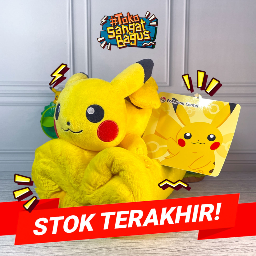 Boneka Pikachu Selimut Pokemon Center (Fukubukuro Box 2021 Lucky Bag)