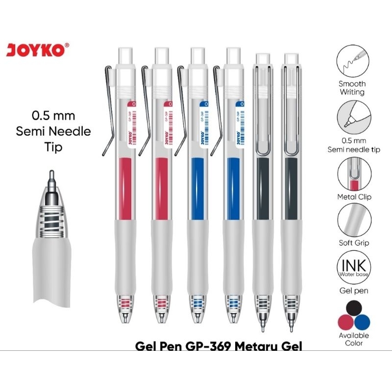 

Pulpen Joyko GP 369 Metaru Gel (1pcs)