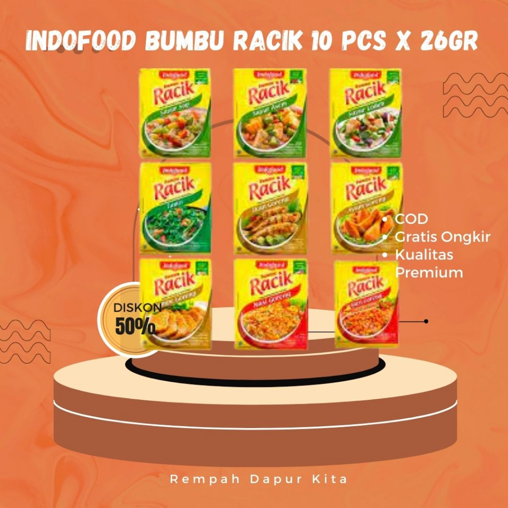 

BUMBU RACIK INDOFOOD ANEKA RASA 10 PCS