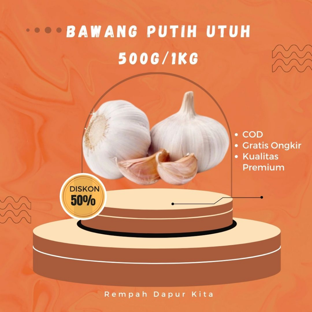 

BAWANG PUTIH UTUH 500 DAN 1 KG