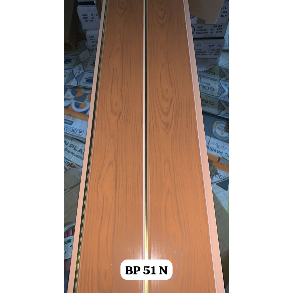 Plafon pvc coklat aqilah golden