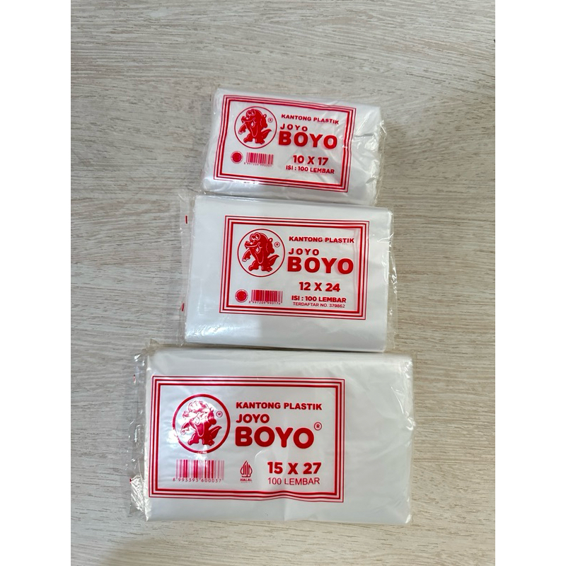 PLASTIK JOYO BOYO UKURAN 10x17 , 12x24 , 15x27 , 18x30, 1, 1/2 , 1/4 kg