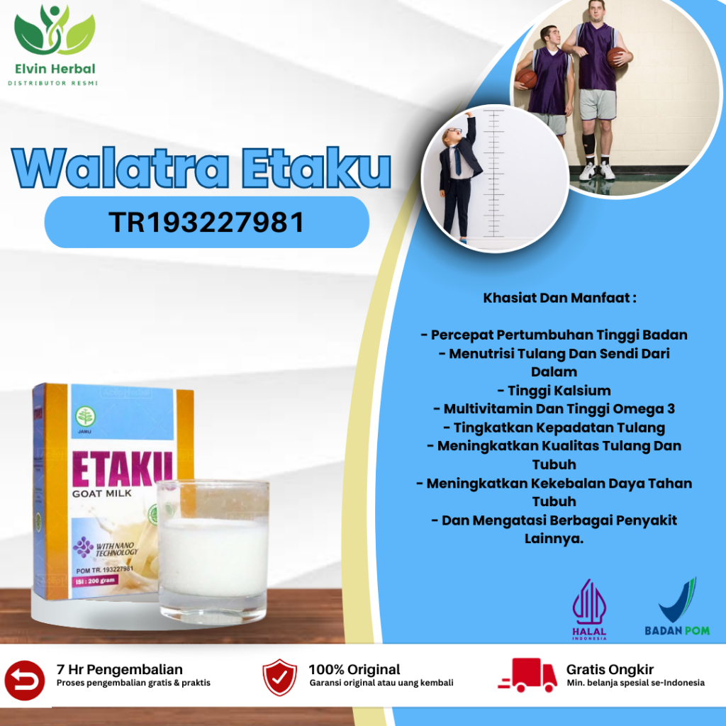 

Susu Peninggi Badan Remaja Dewasa Anak Usia 12 17 18 20 Tahun Keatas Vitamin High Calcium Obat Peninggi Penambah Tinggi Dengan - Etaku Goat Milk