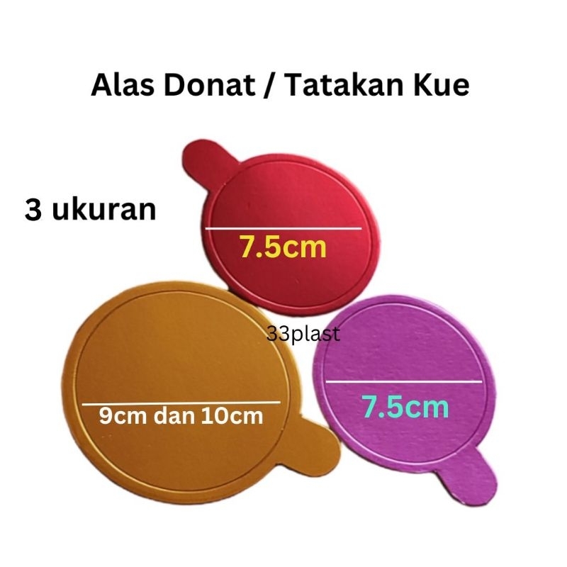 [Whispers] Alas Donat (25pcs) Tatakan Kue Mini Papan Kue