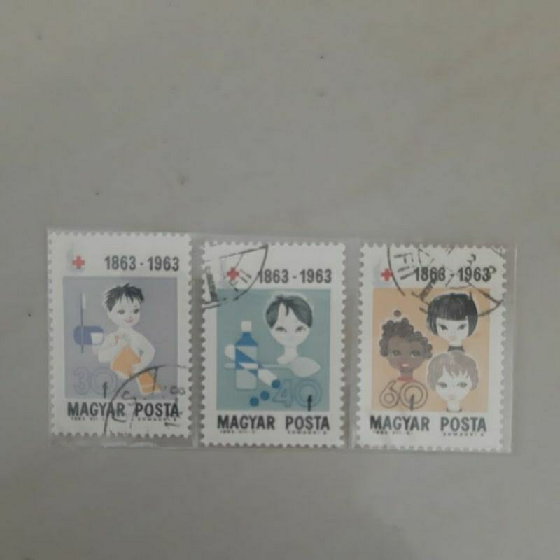

Perangko Magyar posta 1963 seri anak set 3 prangko