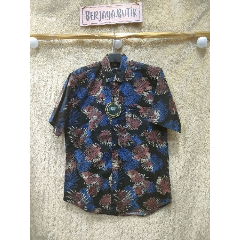 kemeja batik pria lengan pendek bahan tebal dan premium