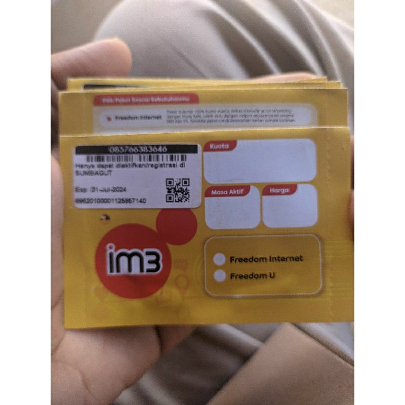 Perdana IM3 Kosong Perdana Indosat Kosong Bahan inject expired Panjang