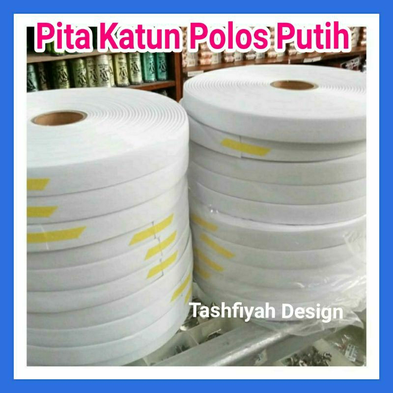 

Label Katun Putih Pita Katun Polos 1 2 cm