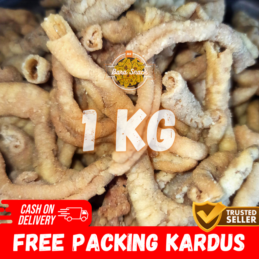 

[ 1KG ] Keripik Usus Cap Gentong / Usus Ayam Crispy / Camilan Snack Kiloan Murah -K