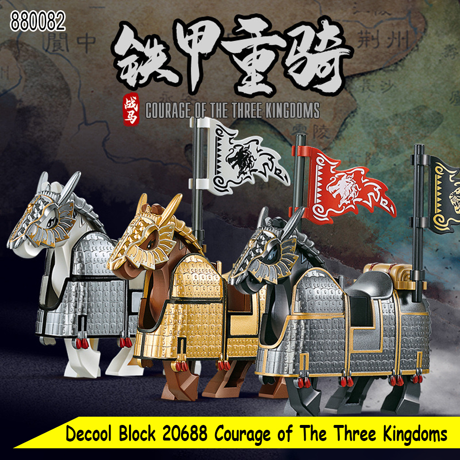 Decool Mainan Balok Susun Kuda Perang Three Kingdom Brick Block