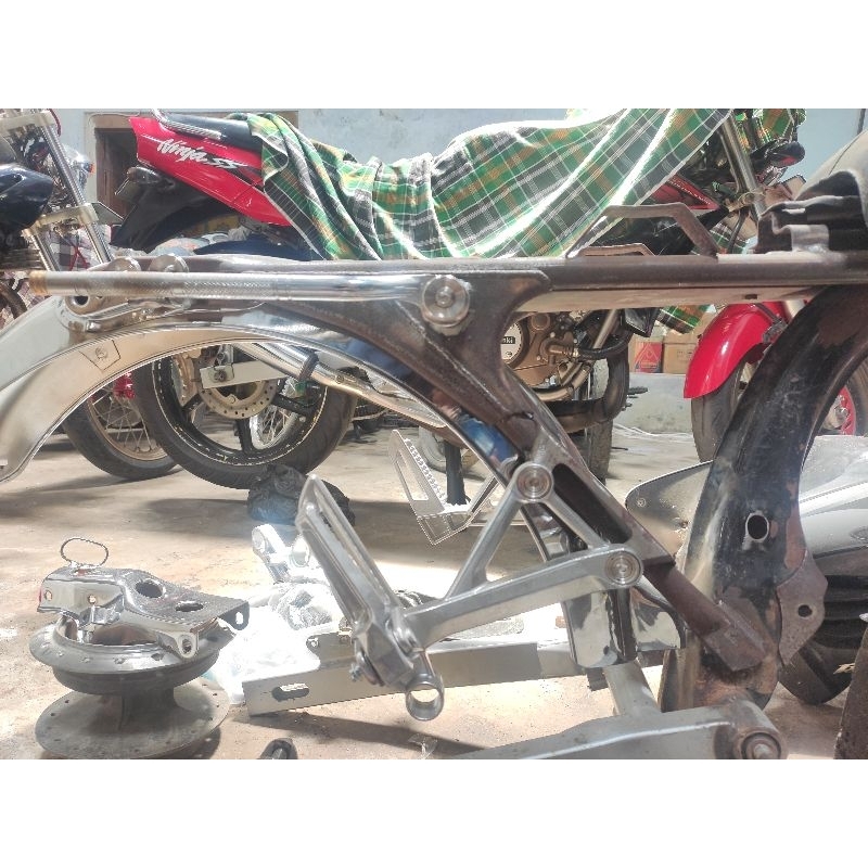 buntutan rangka frame sasis ekor CB MJS belakang buntut sasis ori made in nganjuk
