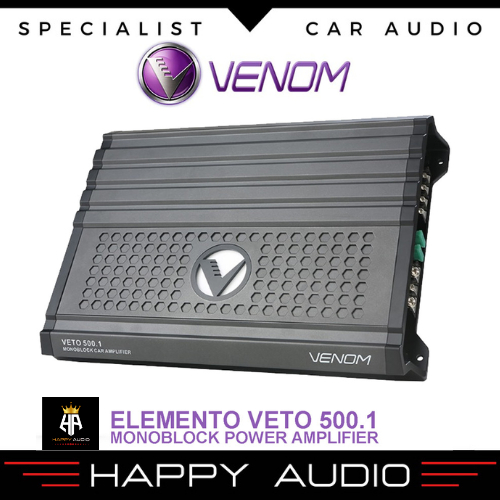 Power Amplifier Monoblock VENOM ELEMENTO VETO 500.1 Audio Mobil 1CH