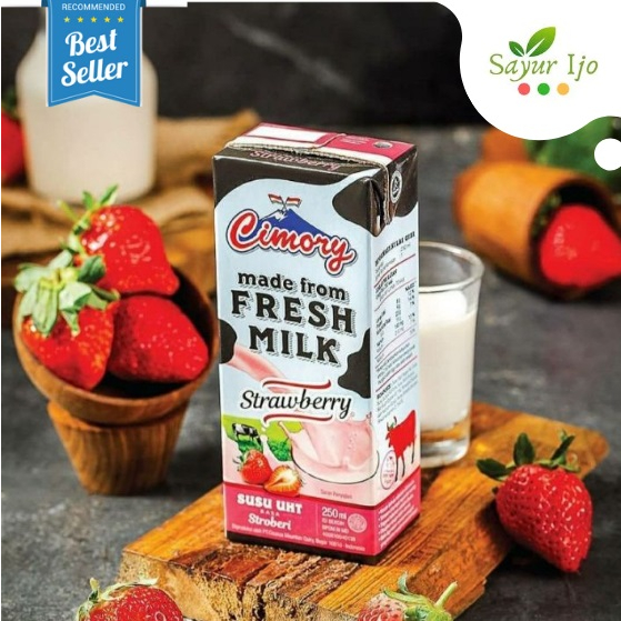 

CIMORY Susu UHT Strawberry 250 ML Fresh Milk Susu Sapi Segar Rasa Buah