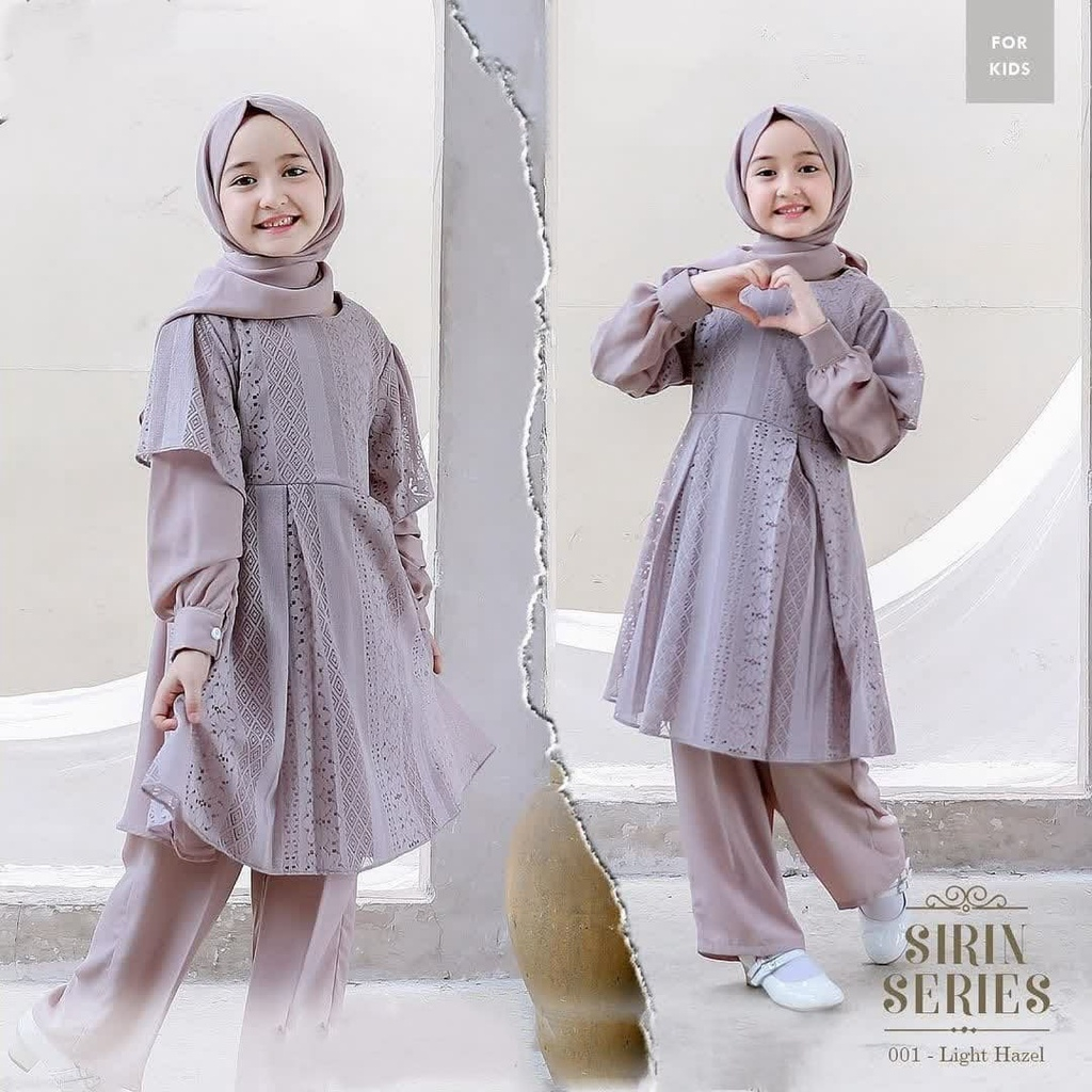 TERBARU SIRIN SERIES KIDS TAHUN BAJU ANAK MOSCREPE MIX BRUKAT MALIKA( 8-10)