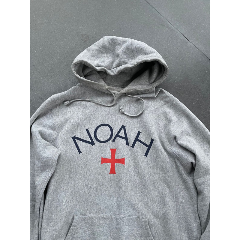 Noah core logo hoodie grey