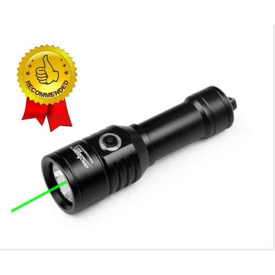 Flashlight Senter Selam Pointer Green Light Scuba Diving Orca Torch D570 GL Laser 1000 Lumen
