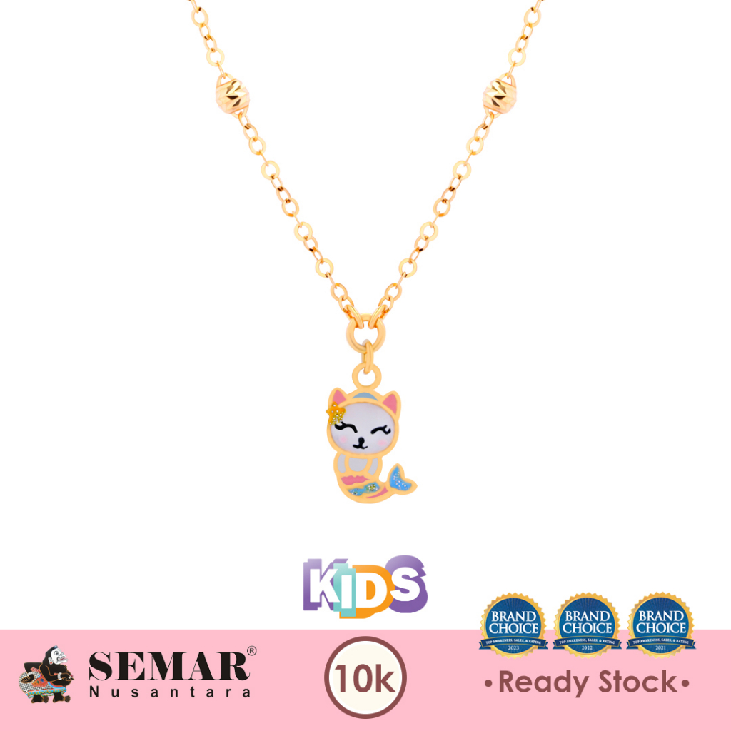 Kalung Emas Anak Colour Kimmy Mermaid Gold 10K Semar Nusantara