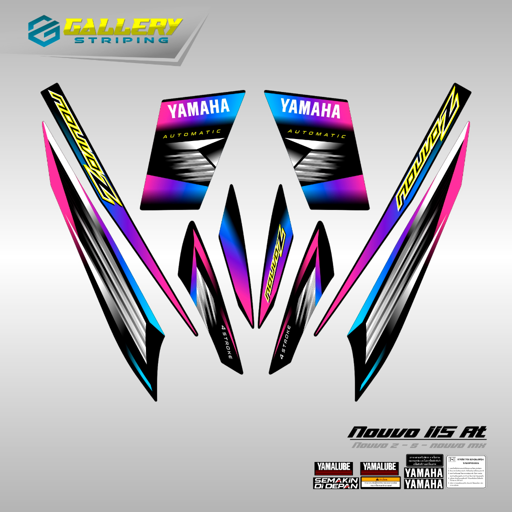Striping Nouvo 115 Motif 12 Nouvo Z Stiker Nouvo S Sticker Nouvo MX Original List Les Plet Body Nouv