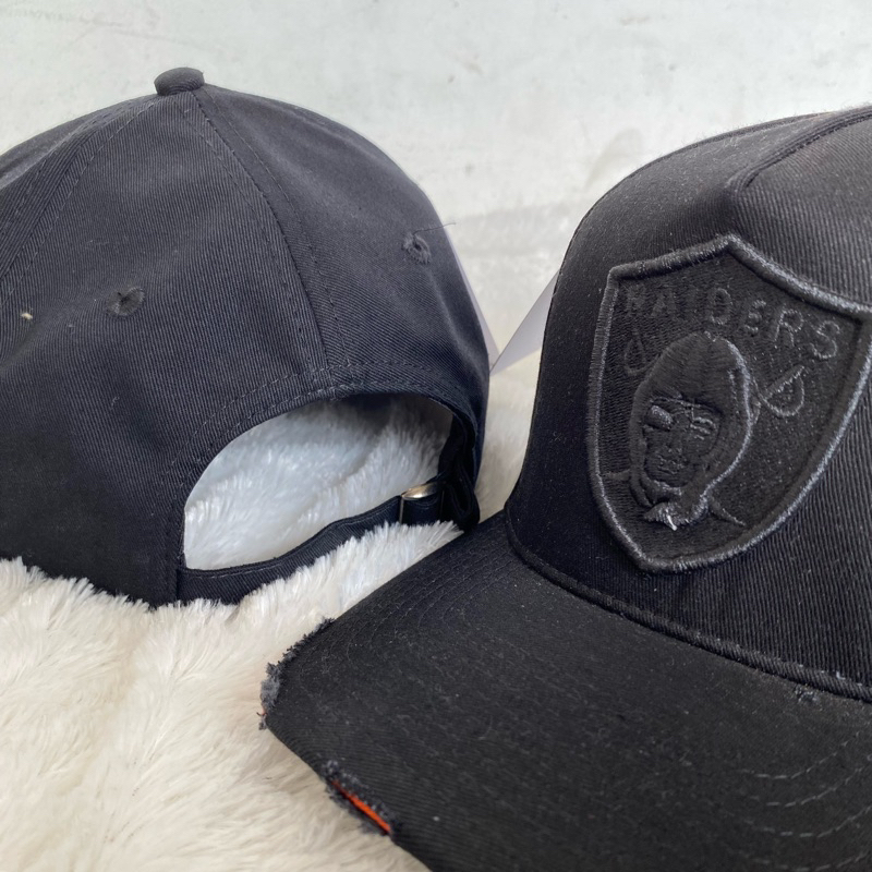 TOPI RAIDERS FULL HITAM BORDIR ORIGINAL PREMIUM