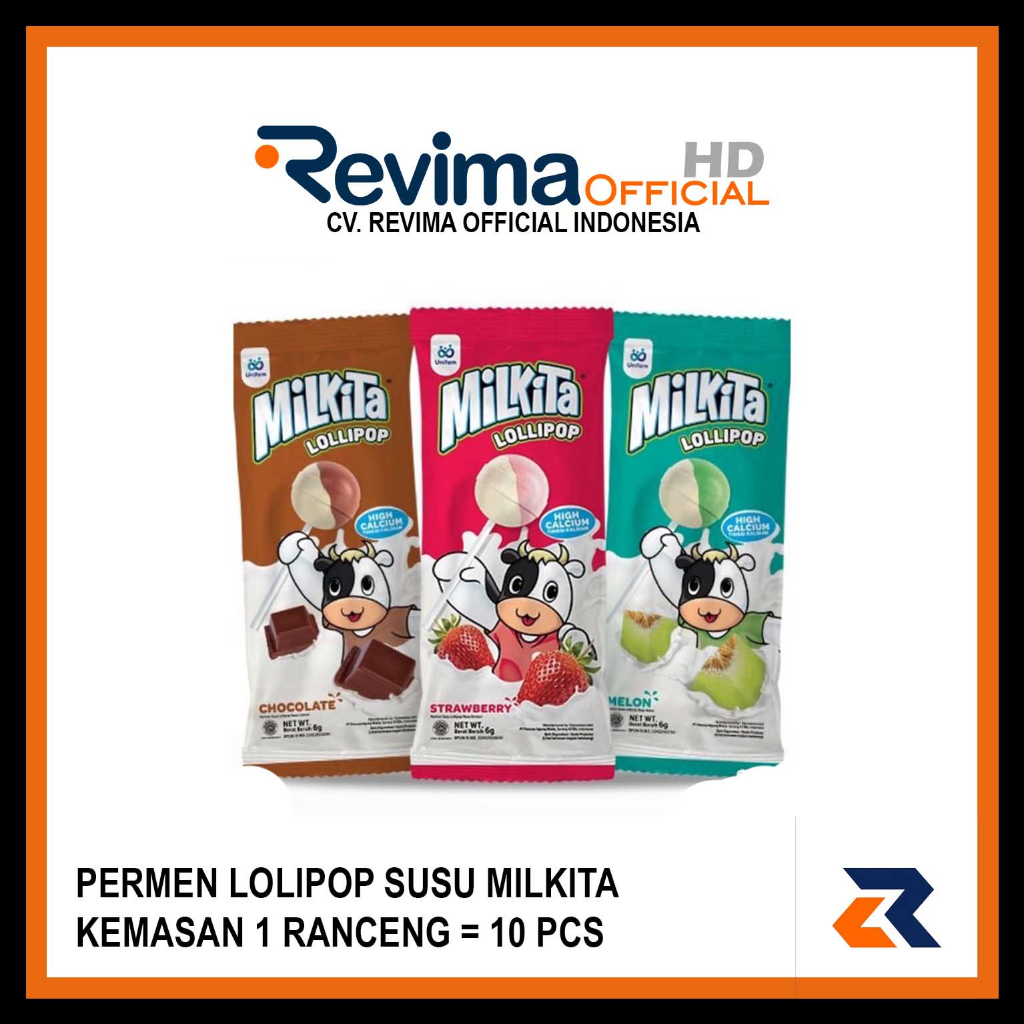 

Permen Lolipop Susu MILKITA Kemasan 10Pcs