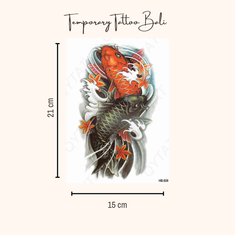 Temporary Tattoo Basic/Koi design/Temporer/medium