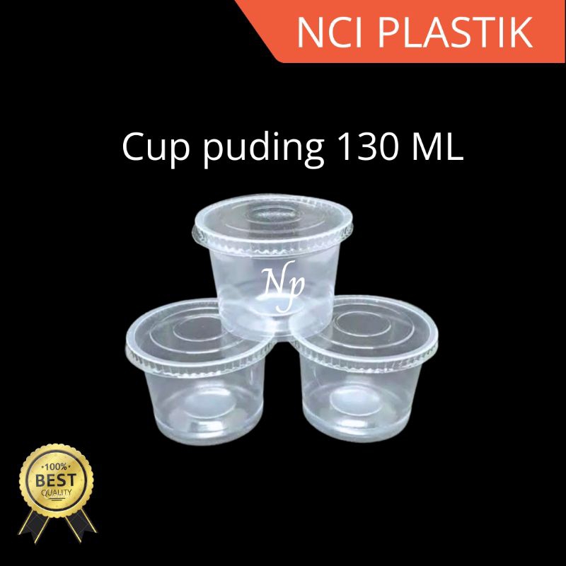 cup puding plastik 130 ML + tutup [isi 50]
