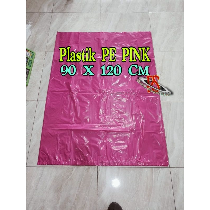 Plastik Pink 90 x 120 , Kantong Plastik Sampah  PE 90 x 120 Cm , Kantong Sampah 90 x 120 Cm
