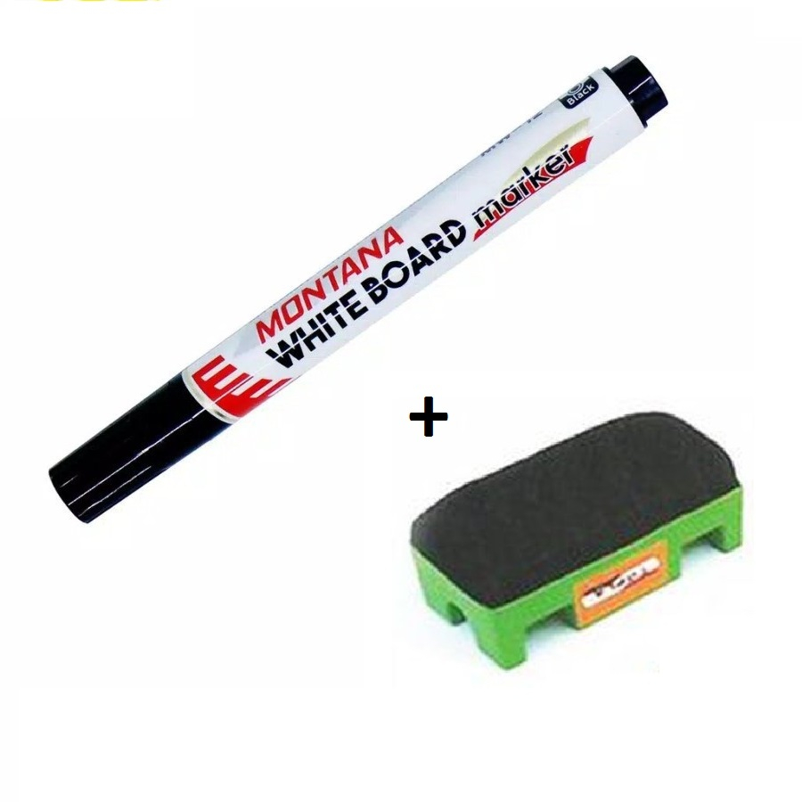 

Paket Spidol Whiteboard Montana+Penghapus Topla