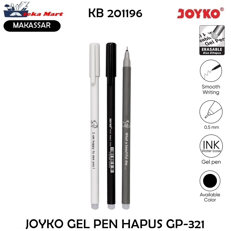 

[PCS] JOYKO GEL PEN HAPUS GP-321 ERASERABLE PEN