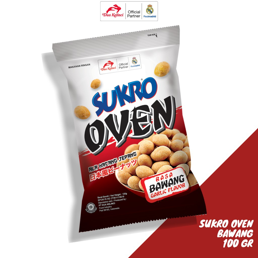 

Sukro Oven BAWANG100 gram kacang dua kelinci sukro OVEN BAWANG 95gr