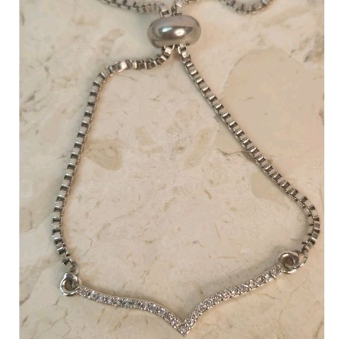 Gelang serut silver titanium v