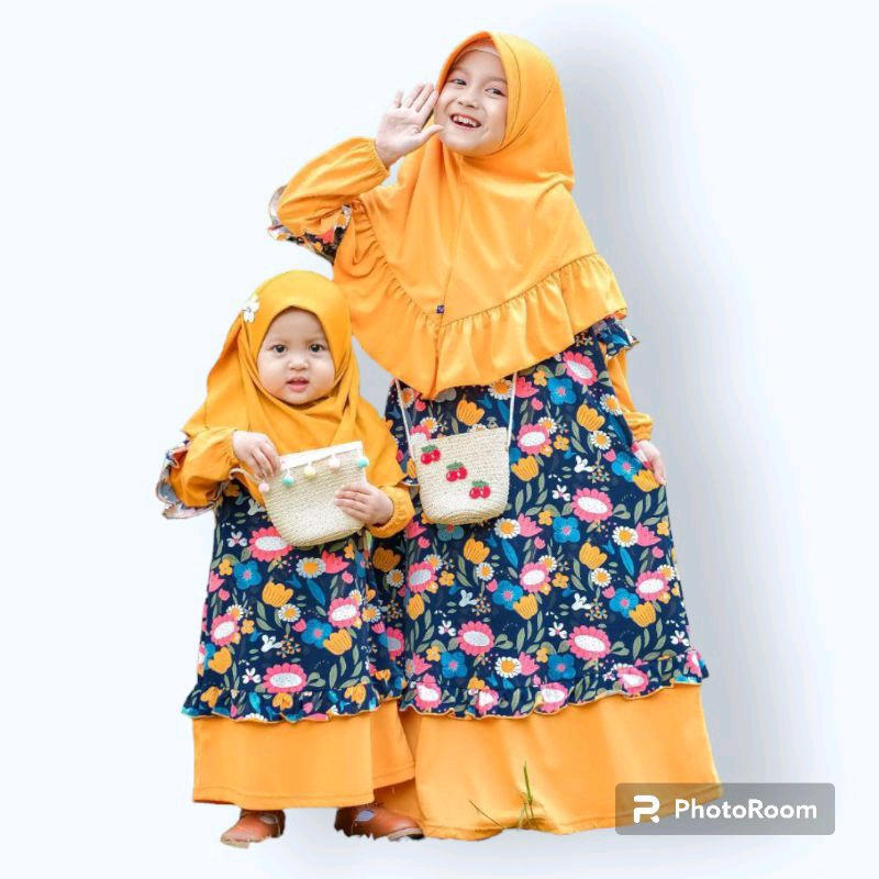 GAMIS ANAK RAGGAKIDS RG65 COUPLE ADIK BAYI - 14 TAHUN TEENAGER WARNA MUSTARD FREE TAS