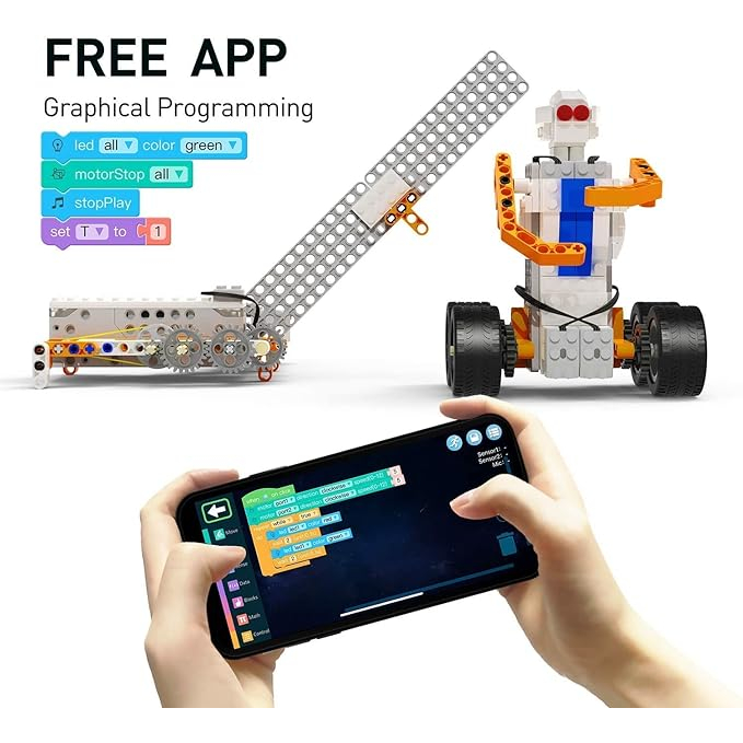 Makerzoid SUPERBOT 26in1 Coding Robot Kit STEAM Programmable Building Robotic Toys Learning for Kids