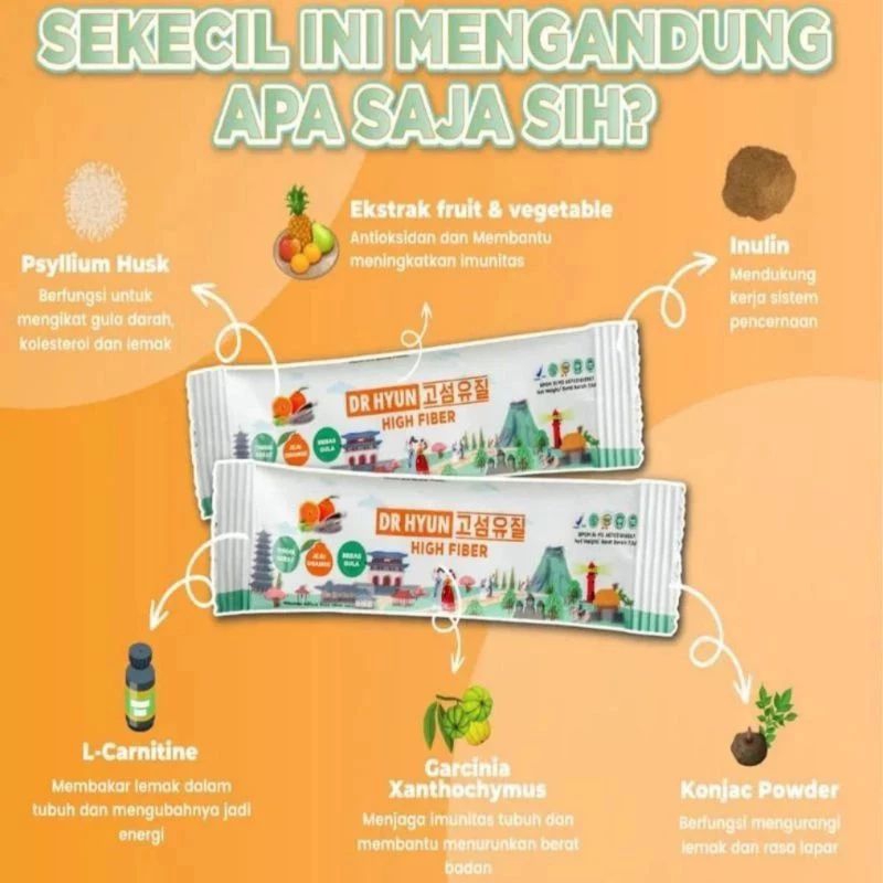 DR HYUN FIBER DRINK 15 SASET DR HYUN FIBER DRINK DIET DETOKS