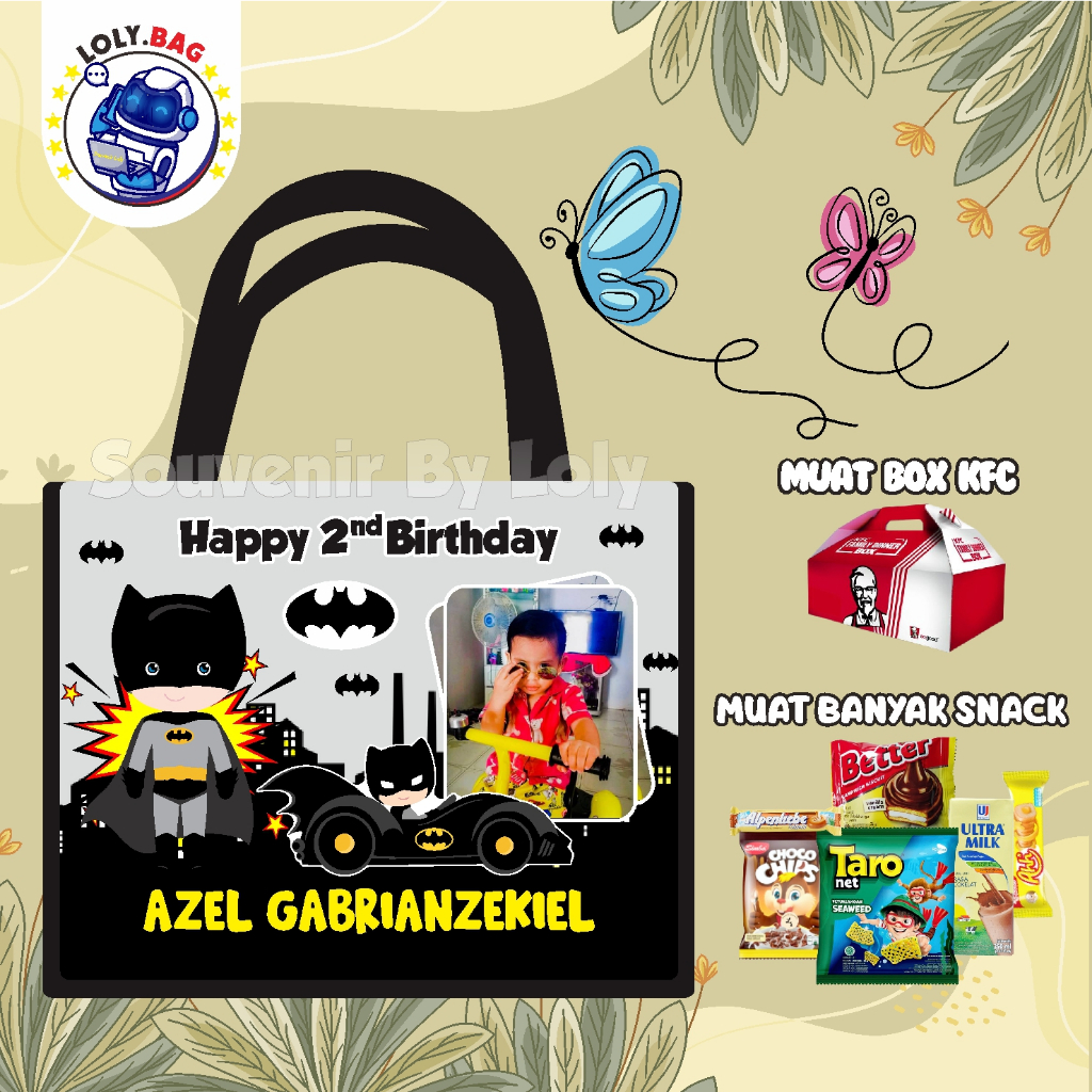 

TAS ULANG TAHUN TERLARIS TEMA BATMAN / GOODIE BAG ULTAH