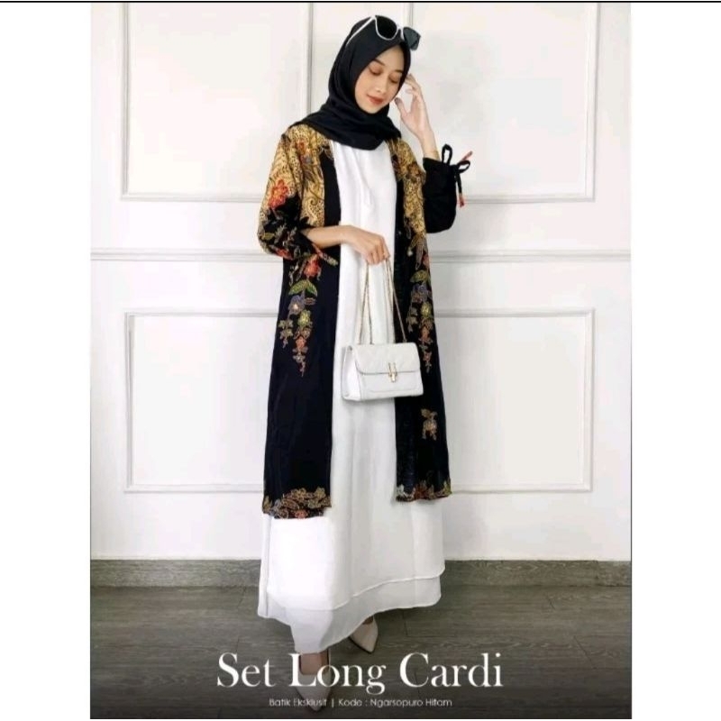 OUTER BATIK KONDANGAN CARDIGAN WANITA OUTER BATIK MODERN LONGCARDY BATIK LENGAN PANJANG