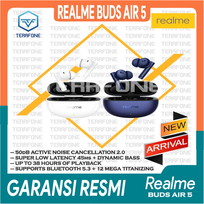 TWS REALME BUDS AIR 5 GARANSI RESMI TERMURAH