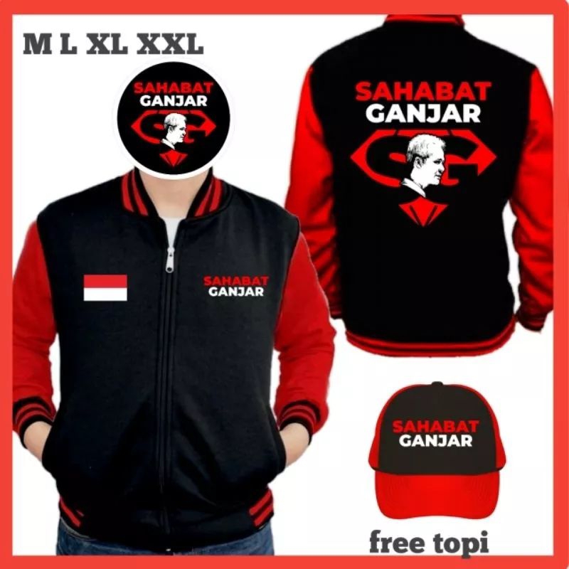varsity sahabat Ganjar - jaket PDI p sahabat Ganjar