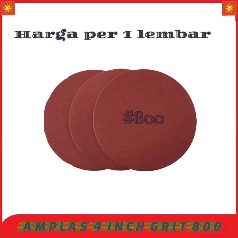 Amplas Bulat Tempel 4 Inch grit 800