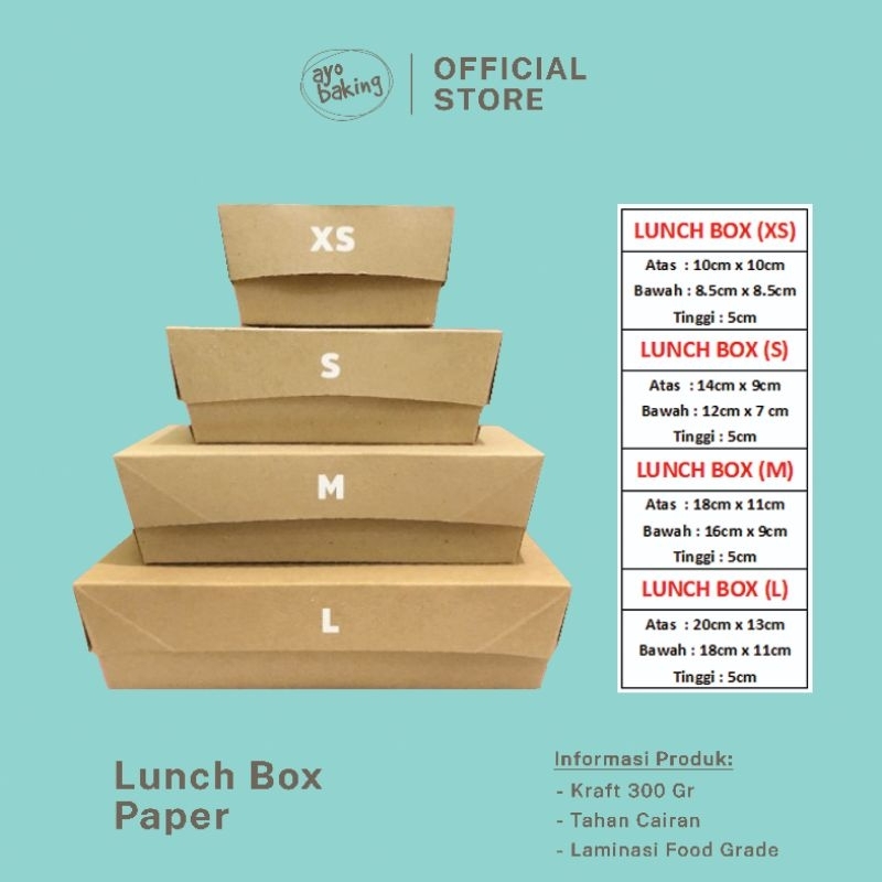 Kotak Makan Paper | Lunch Box Paper | Tempat Makan Paper | Kotak Makan Coklat