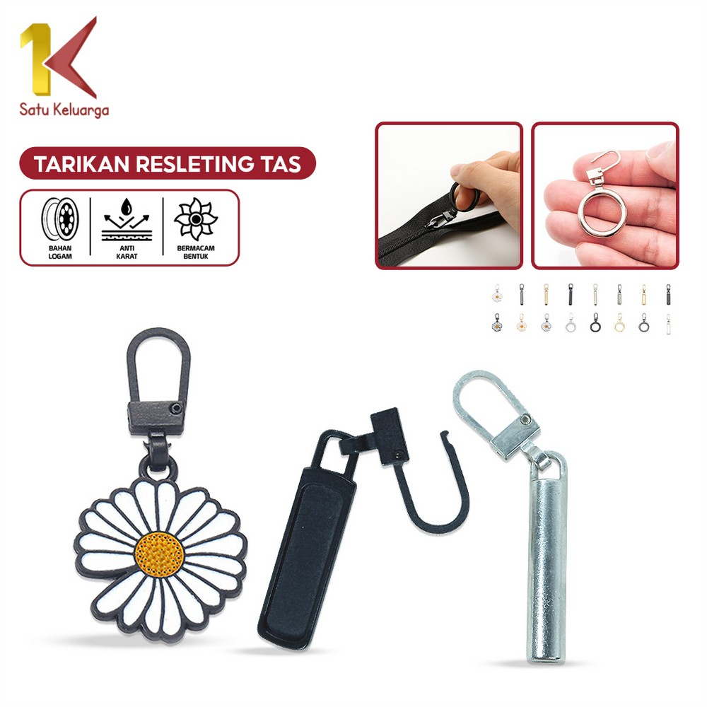 Satu Keluarga Aksesoris Alat Penarik Resleting Universal P608 Tarikan Seleting Resleting Sleting Gan
