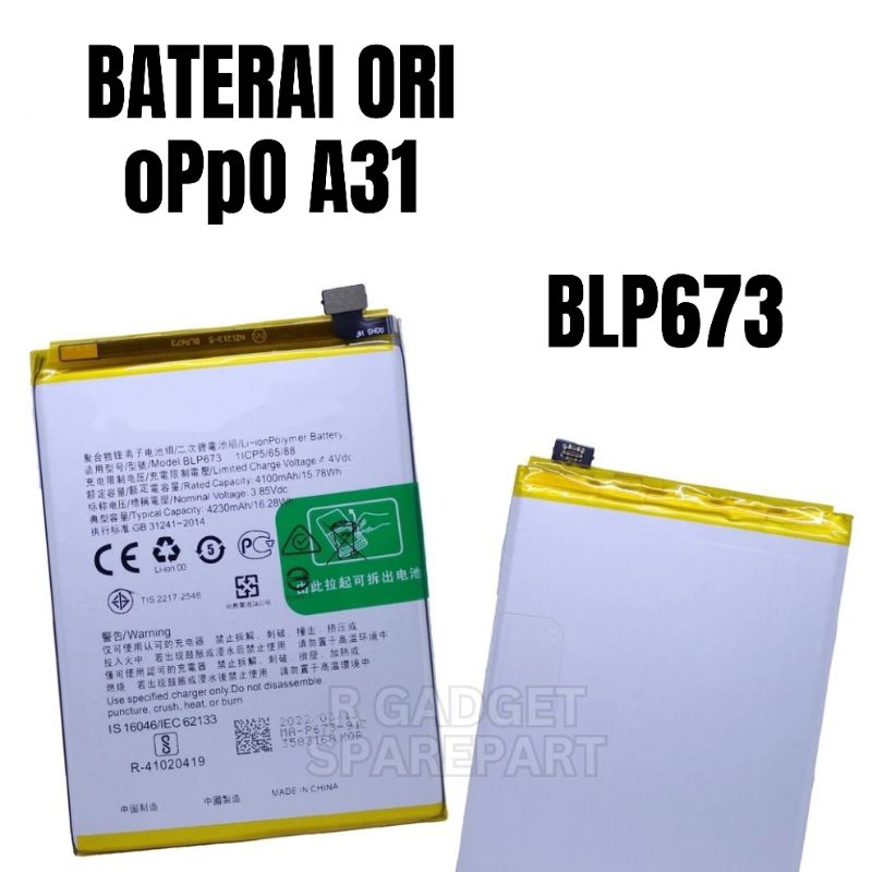 BATERAI OPPO A31 2020 ORIGINAL QUALITY BATERAI / BATU HP OPPO A31 2020