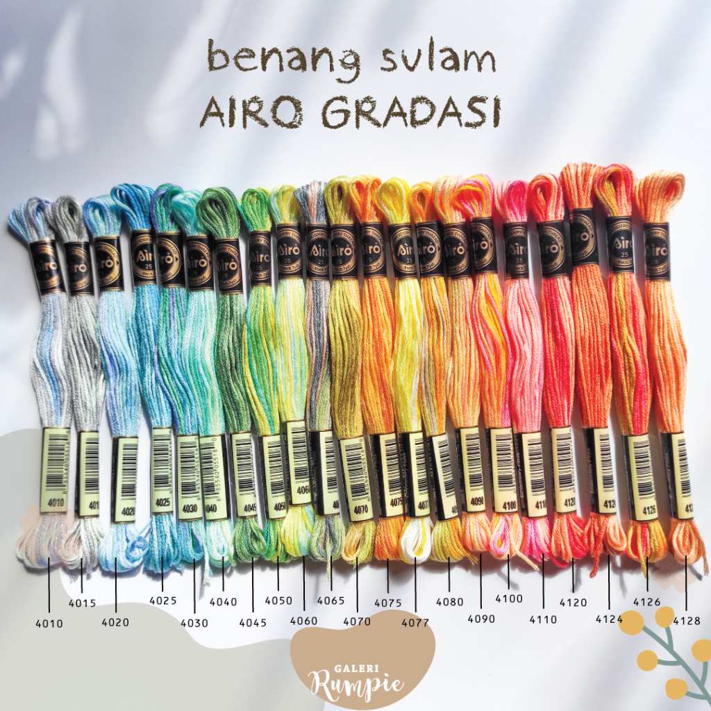 [AIRO] Benang Sulam AIRO Gradasi - Katalog 2