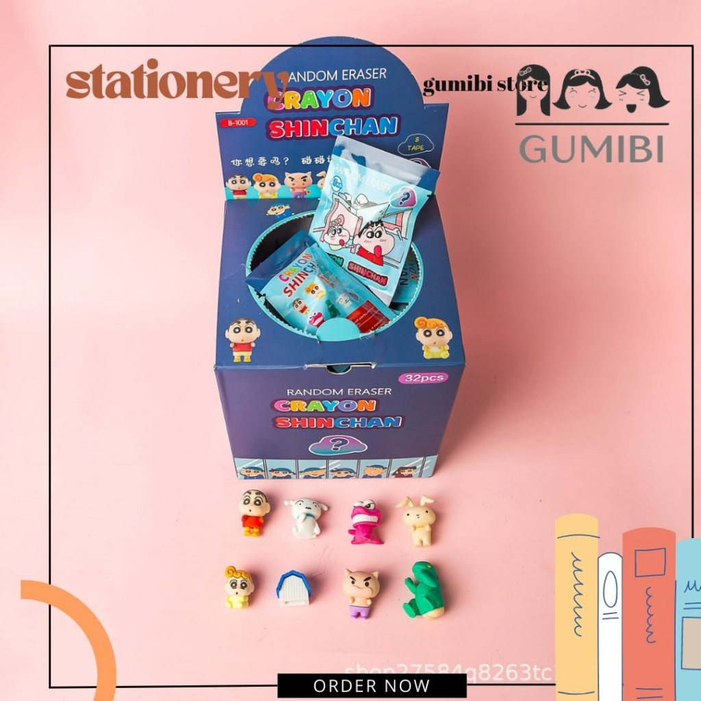 

Penghapus Misteri Sinchan Stip Blind Box motif Sinchan satuan