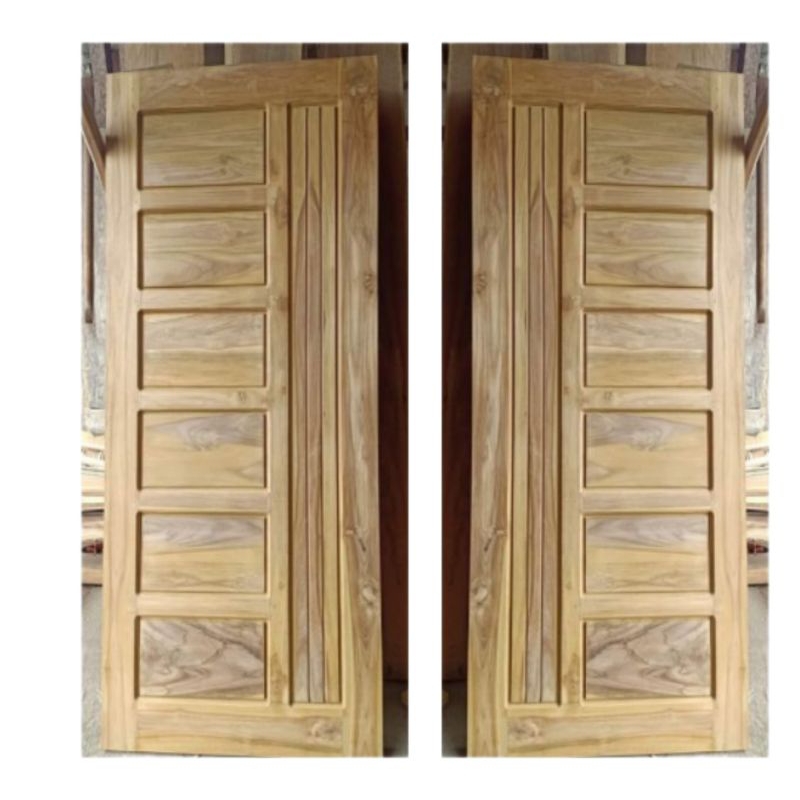pintu kayu jati 1 daun pintu minimalis