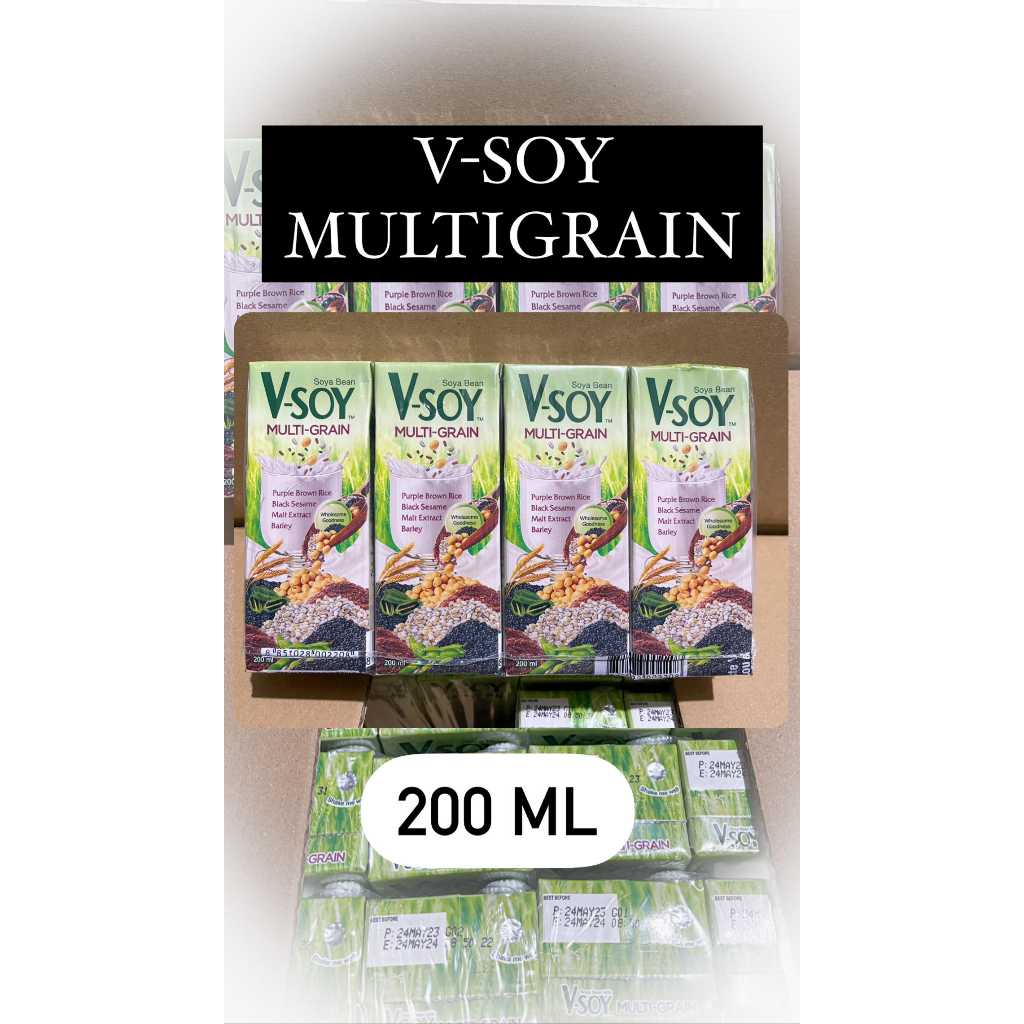 

V SOY SUSU KEDELAI MULTIGRAIN 200 ML 1 KARTON ISI 48 | VSOY SUSU KEDELAI 200 ML READY TO DRINK