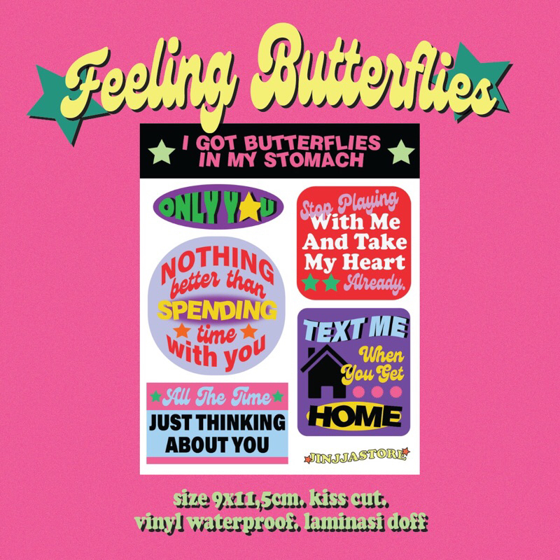 

Feeling butterflies sticker by jinjjastore